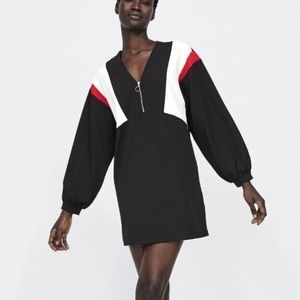NWT Small Zara Mini Dress with Half Zip Front